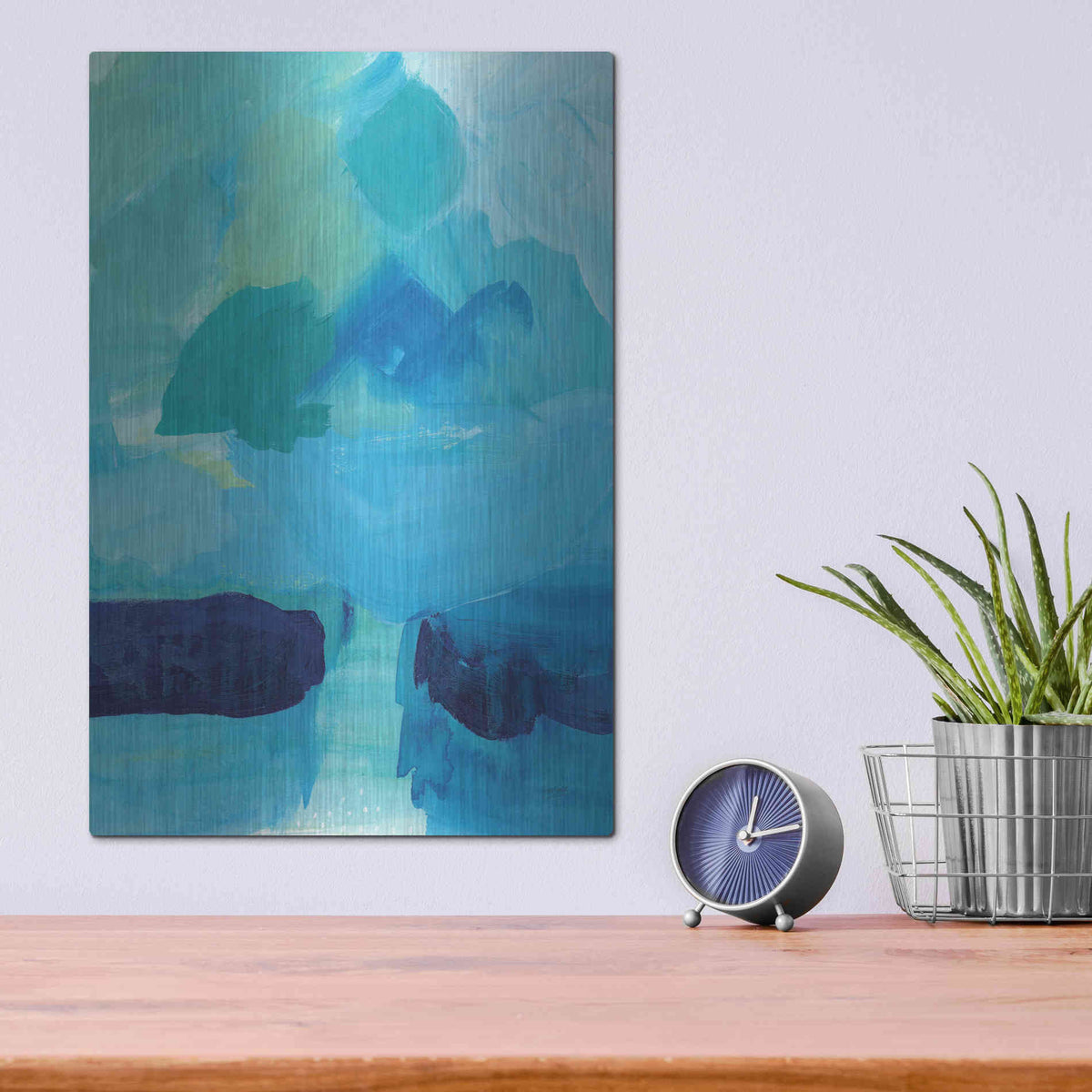 Luxe Metal Art 'Seascape I' by Lynn Mack, Metal Wall Art,12x16