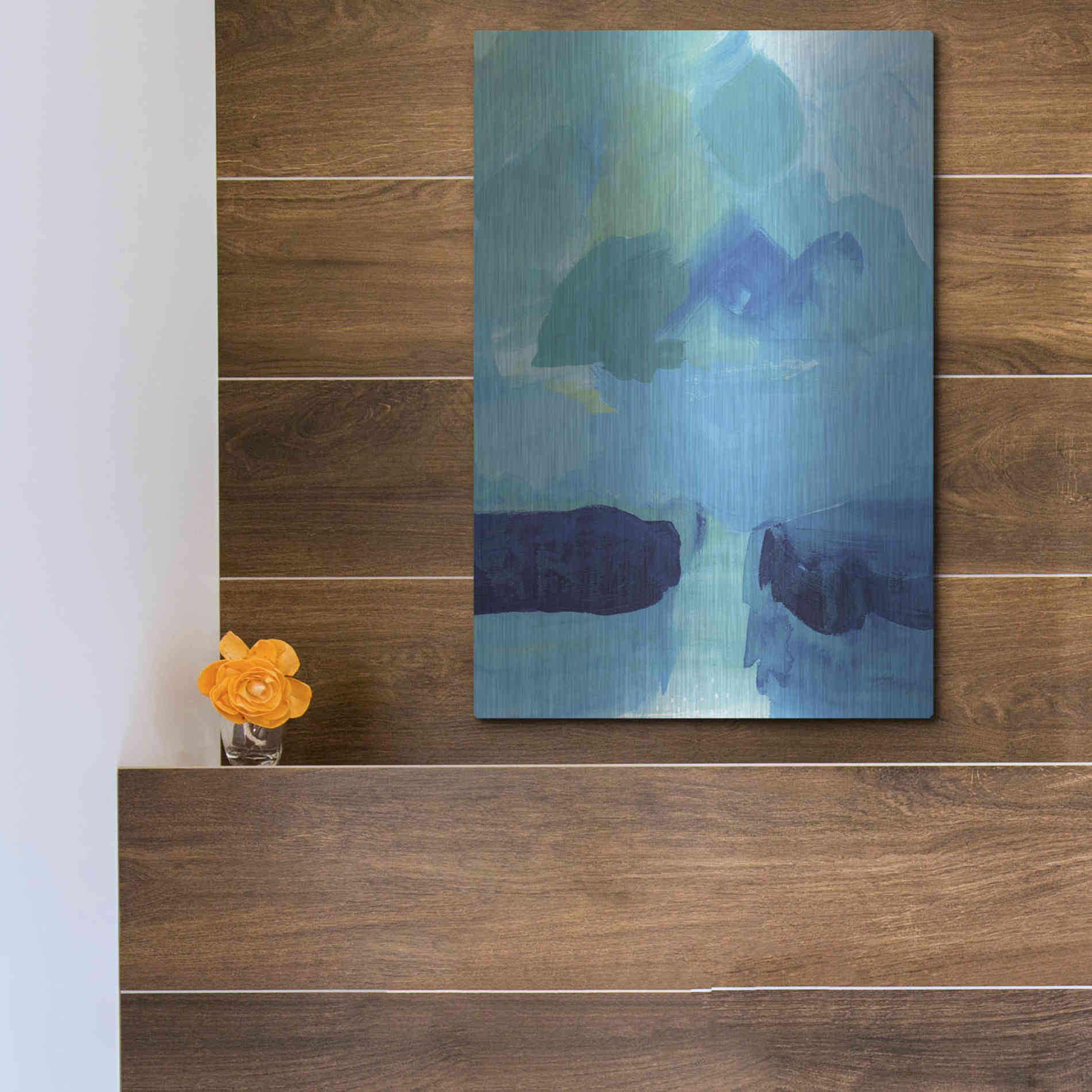 Luxe Metal Art 'Seascape I' by Lynn Mack, Metal Wall Art,12x16