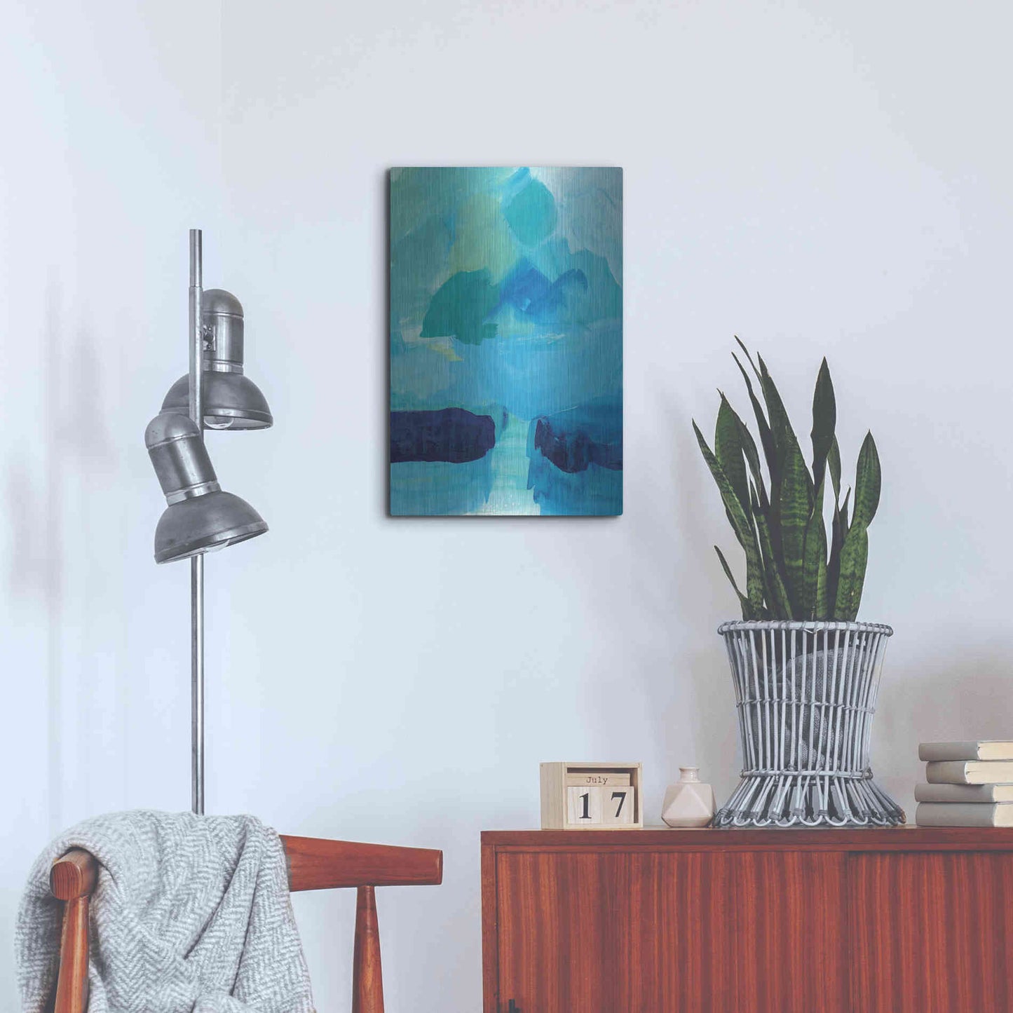 Luxe Metal Art 'Seascape I' by Lynn Mack, Metal Wall Art,16x24