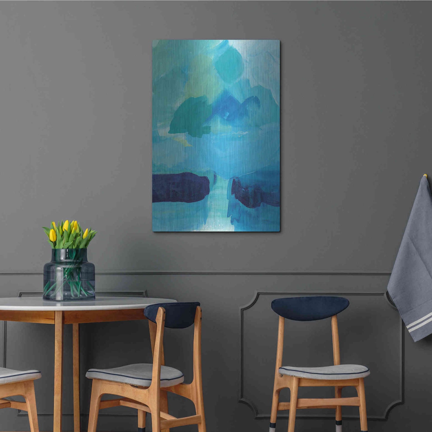 Luxe Metal Art 'Seascape I' by Lynn Mack, Metal Wall Art,24x36