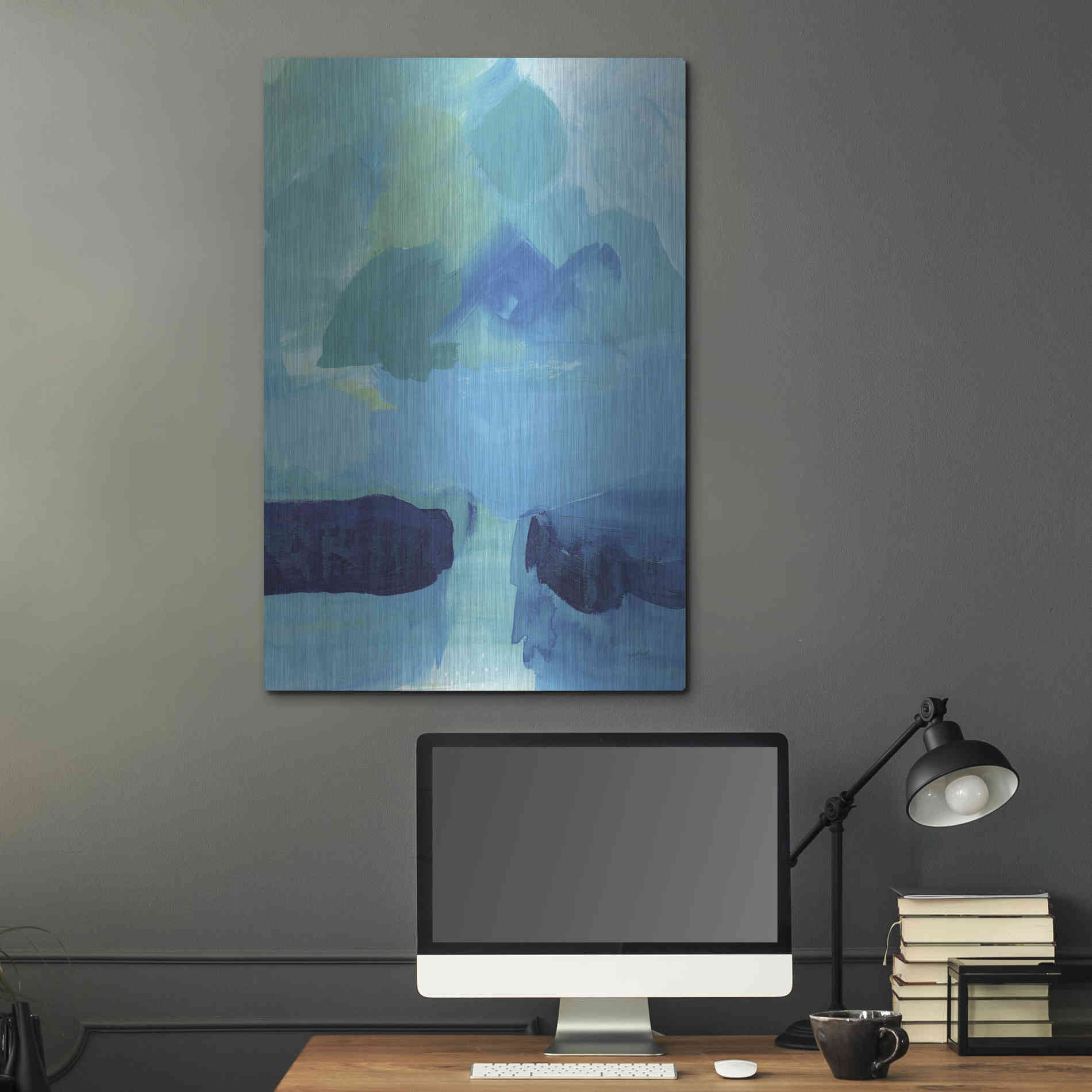 Luxe Metal Art 'Seascape I' by Lynn Mack, Metal Wall Art,24x36