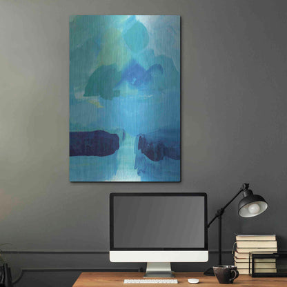 Luxe Metal Art 'Seascape I' by Lynn Mack, Metal Wall Art,24x36