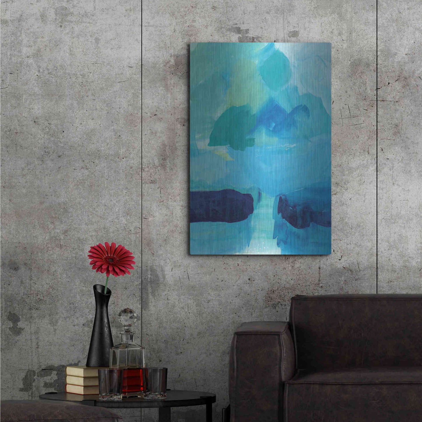 Luxe Metal Art 'Seascape I' by Lynn Mack, Metal Wall Art,24x36