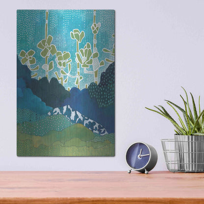 Luxe Metal Art 'Landscape' by Lynn Mack, Metal Wall Art,12x16