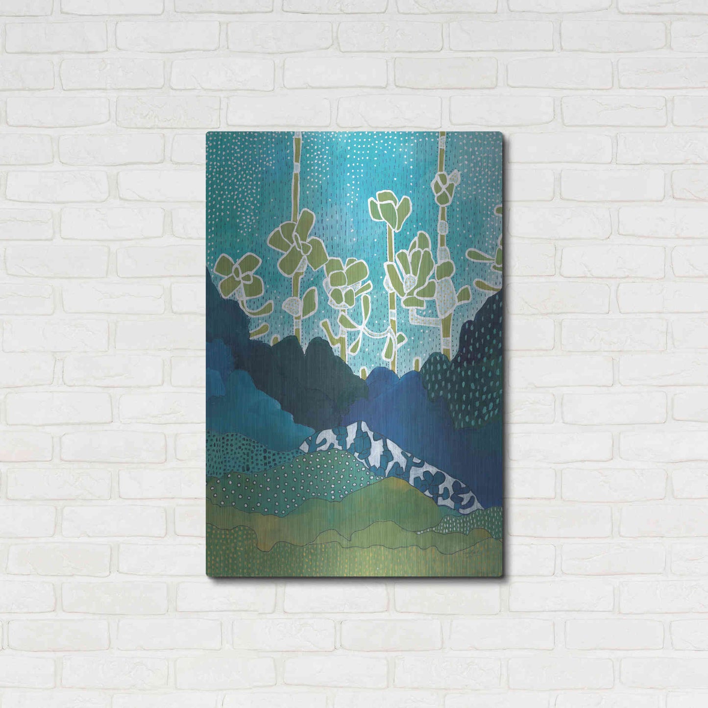 Luxe Metal Art 'Landscape' by Lynn Mack, Metal Wall Art,24x36