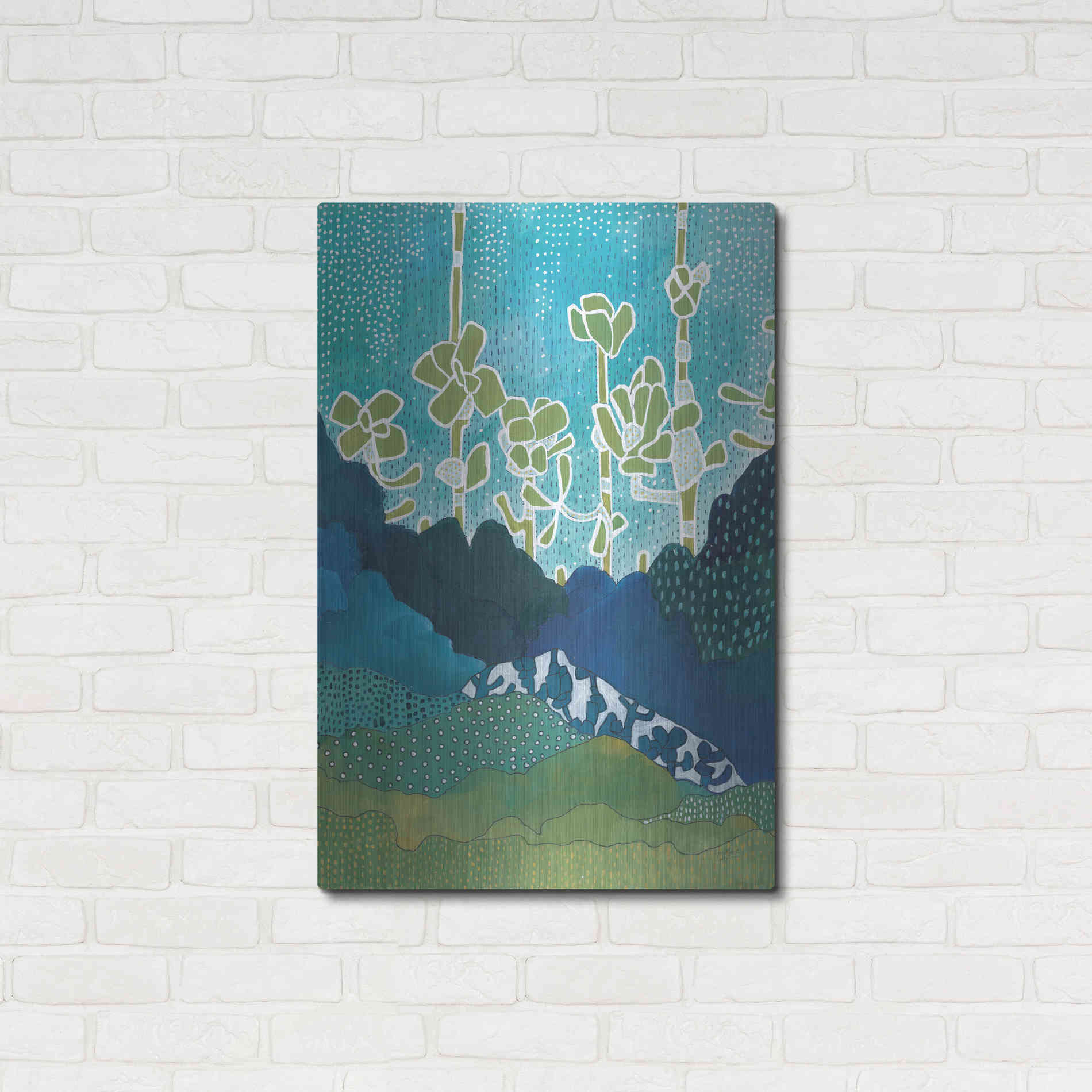 Luxe Metal Art 'Landscape' by Lynn Mack, Metal Wall Art,24x36