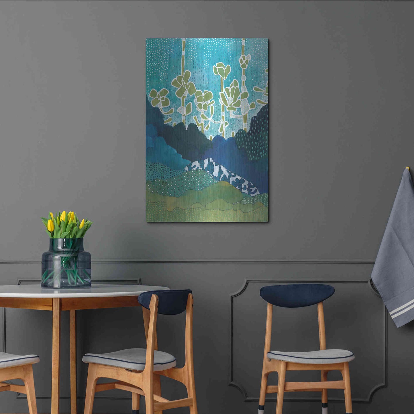 Luxe Metal Art 'Landscape' by Lynn Mack, Metal Wall Art,24x36