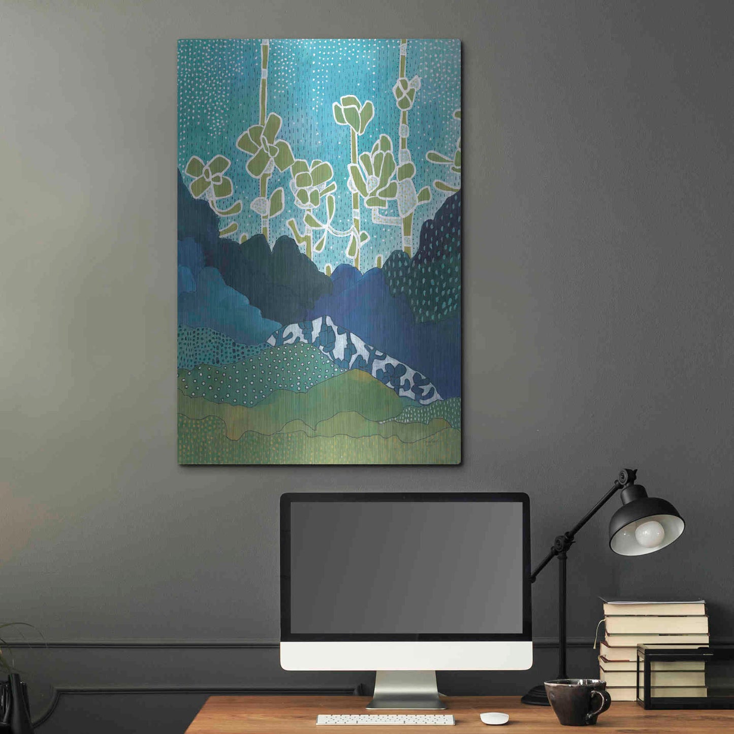 Luxe Metal Art 'Landscape' by Lynn Mack, Metal Wall Art,24x36