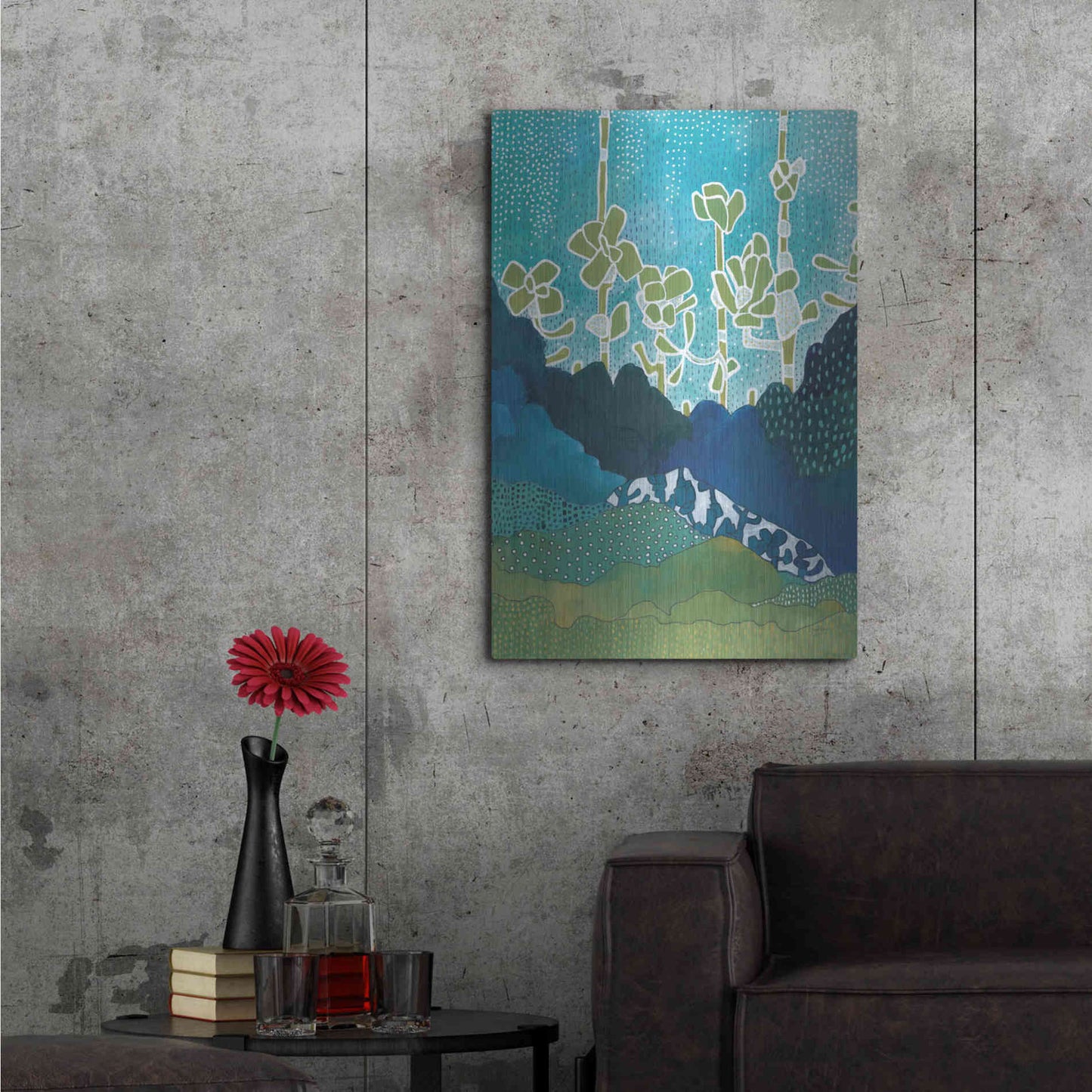 Luxe Metal Art 'Landscape' by Lynn Mack, Metal Wall Art,24x36