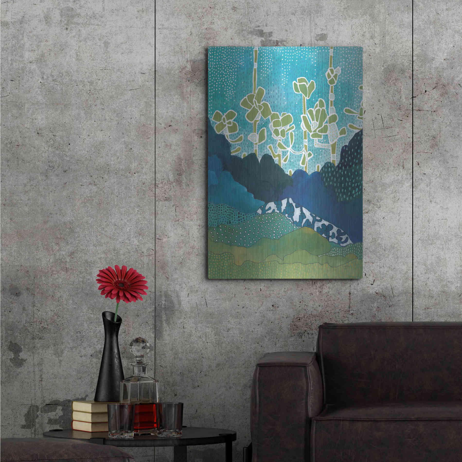 Luxe Metal Art 'Landscape' by Lynn Mack, Metal Wall Art,24x36