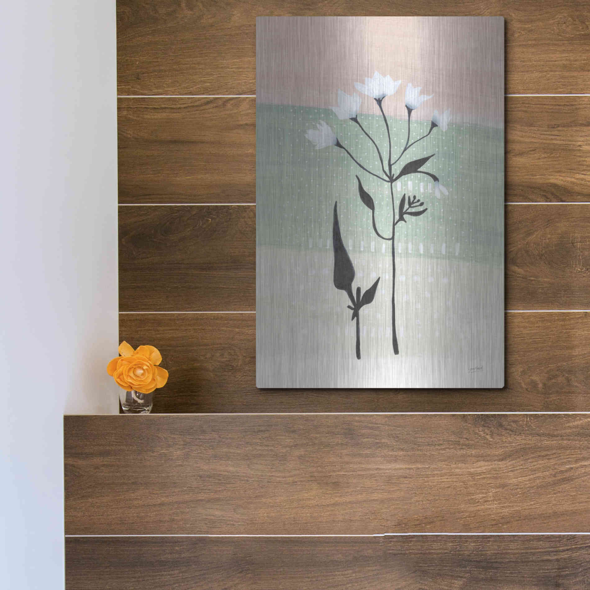 Luxe Metal Art 'Jasmine Delight I' by Lynn Mack, Metal Wall Art,12x16