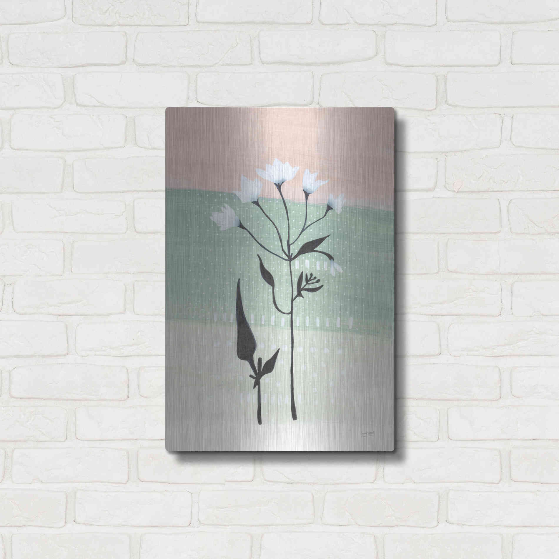 Luxe Metal Art 'Jasmine Delight I' by Lynn Mack, Metal Wall Art,16x24