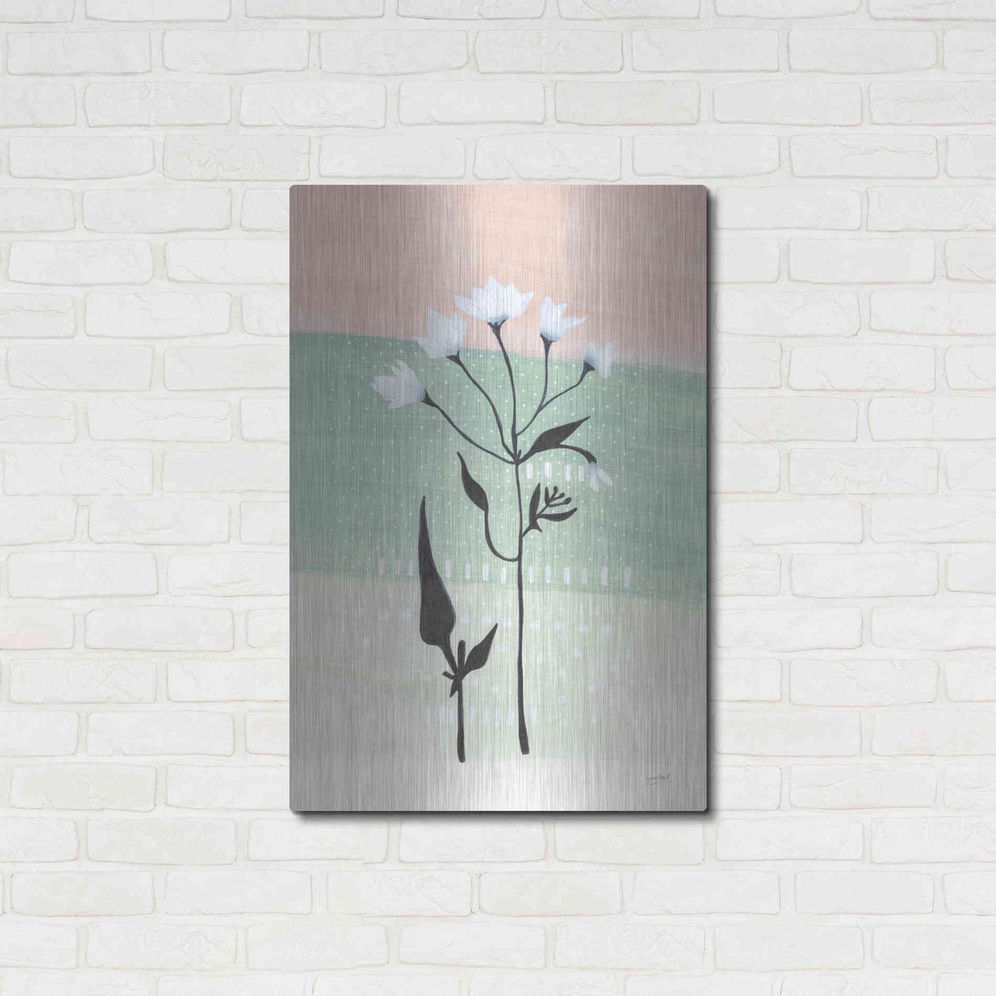 Luxe Metal Art 'Jasmine Delight I' by Lynn Mack, Metal Wall Art,24x36