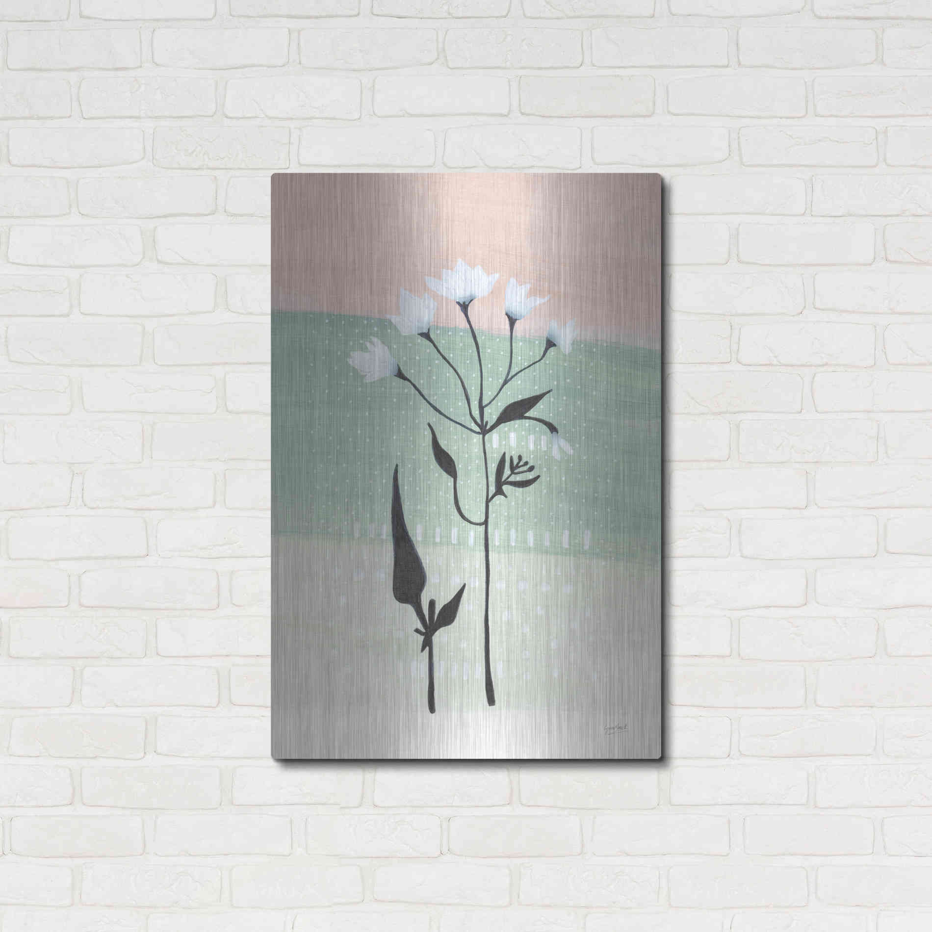 Luxe Metal Art 'Jasmine Delight I' by Lynn Mack, Metal Wall Art,24x36