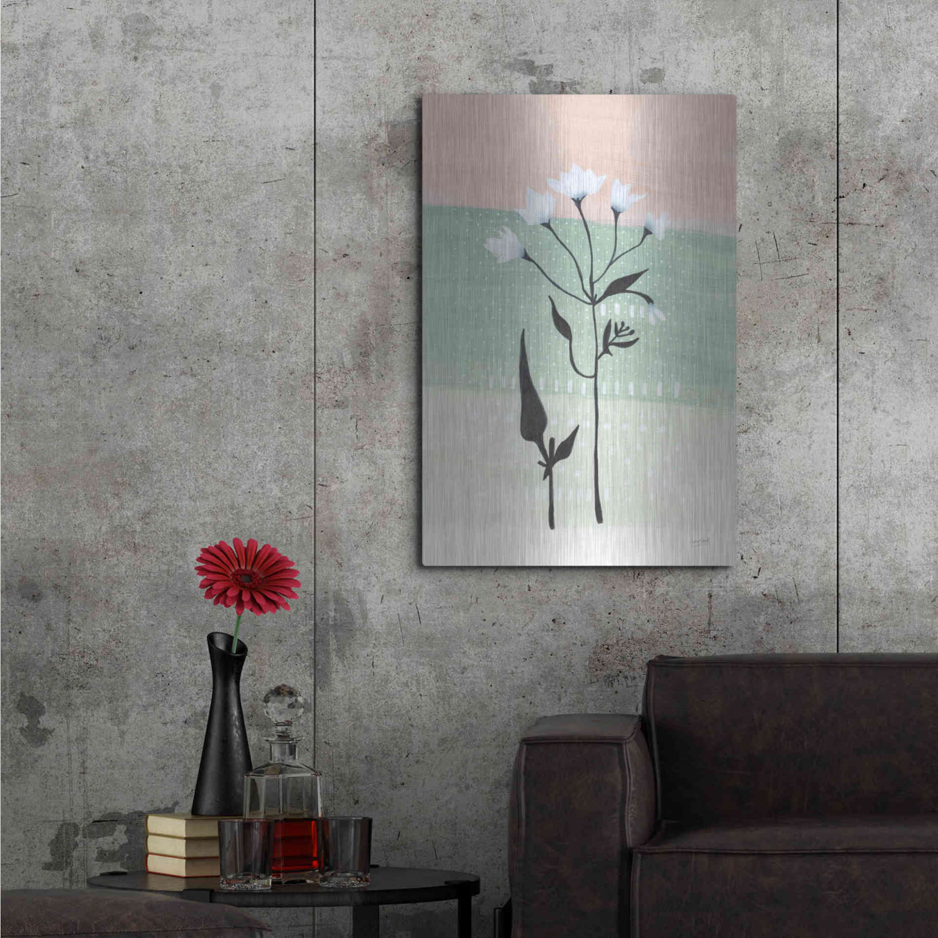 Luxe Metal Art 'Jasmine Delight I' by Lynn Mack, Metal Wall Art,24x36