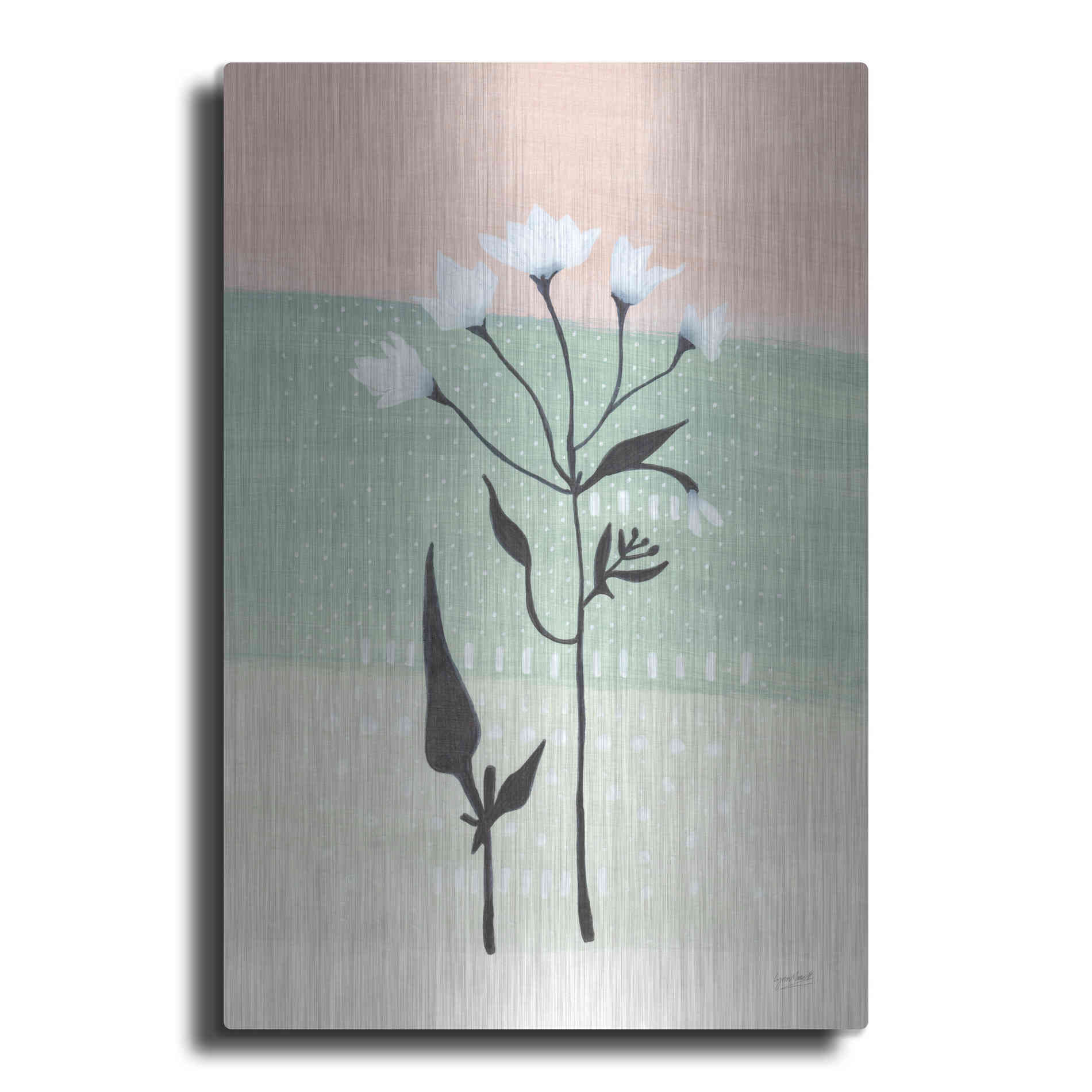 Luxe Metal Art 'Jasmine Delight I' by Lynn Mack, Metal Wall Art