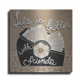 Luxe Metal Art 'Life is Better with Friends' by Mary Urban, Metal Wall Art