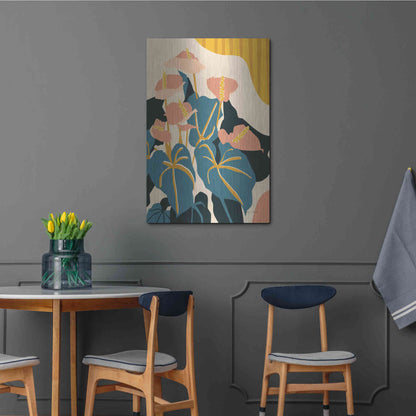 Luxe Metal Art 'Anthurium' by Megan Gallagher, Metal Wall Art,24x36