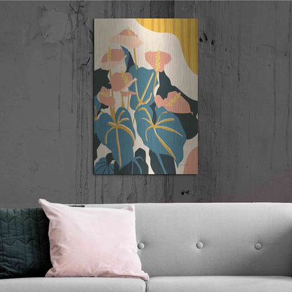 Luxe Metal Art 'Anthurium' by Megan Gallagher, Metal Wall Art,24x36
