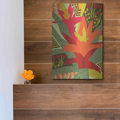Luxe Metal Art 'Bromeliad' by Megan Gallagher, Metal Wall Art,12x16