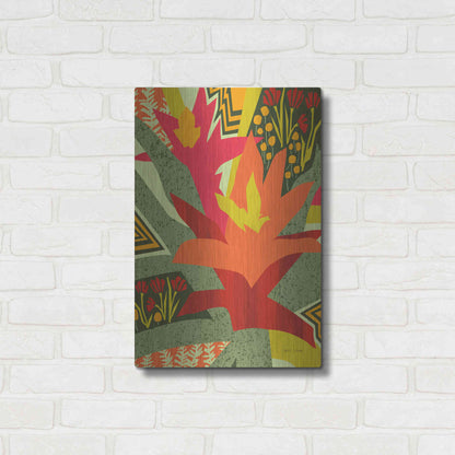 Luxe Metal Art 'Bromeliad' by Megan Gallagher, Metal Wall Art,16x24