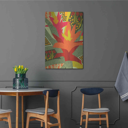 Luxe Metal Art 'Bromeliad' by Megan Gallagher, Metal Wall Art,24x36