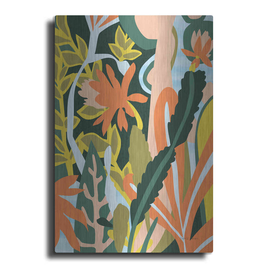 Luxe Metal Art 'Cactus Flower' by Megan Gallagher, Metal Wall Art