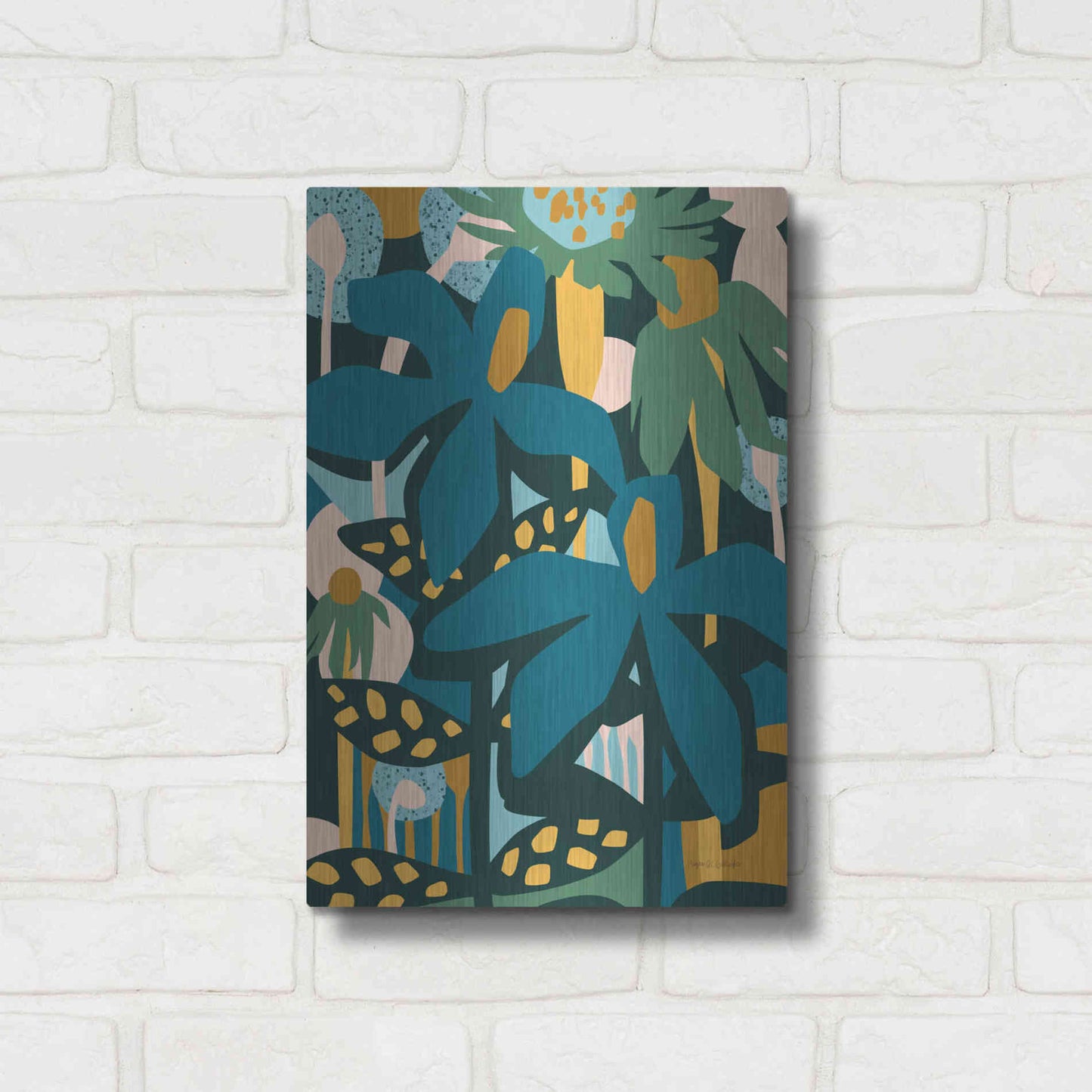 Luxe Metal Art 'Color Your Life' by Megan Gallagher, Metal Wall Art,12x16