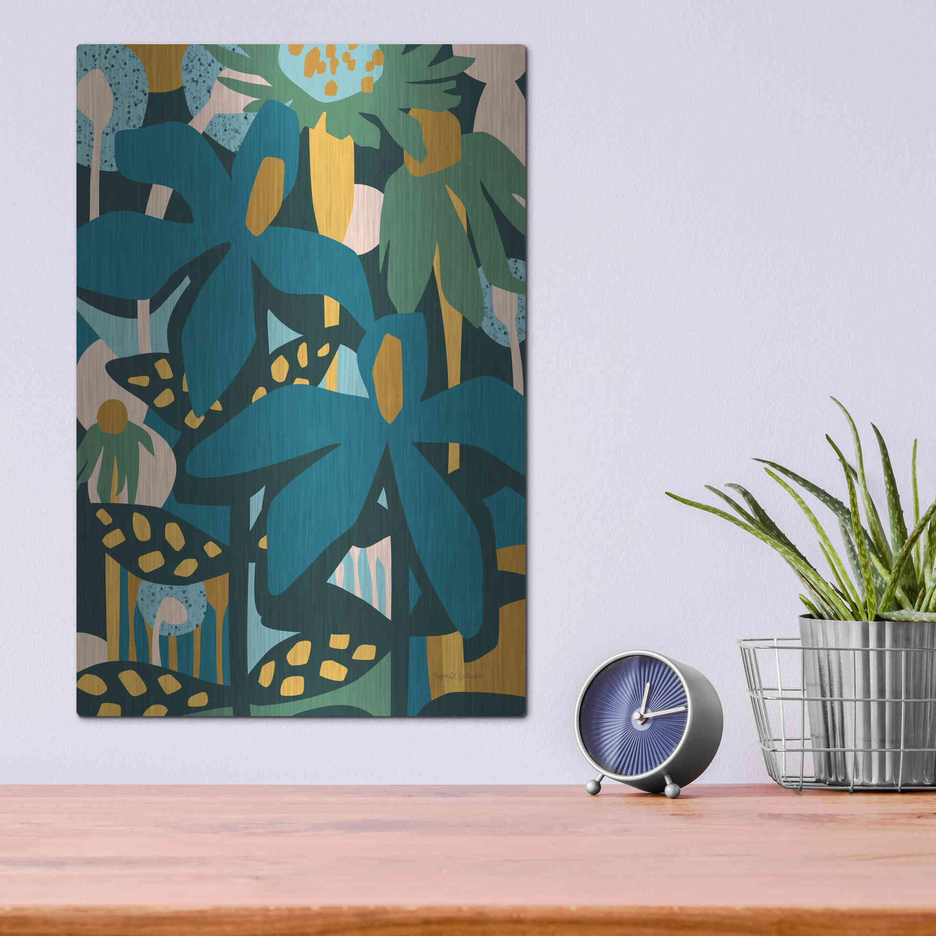 Luxe Metal Art 'Color Your Life' by Megan Gallagher, Metal Wall Art,12x16