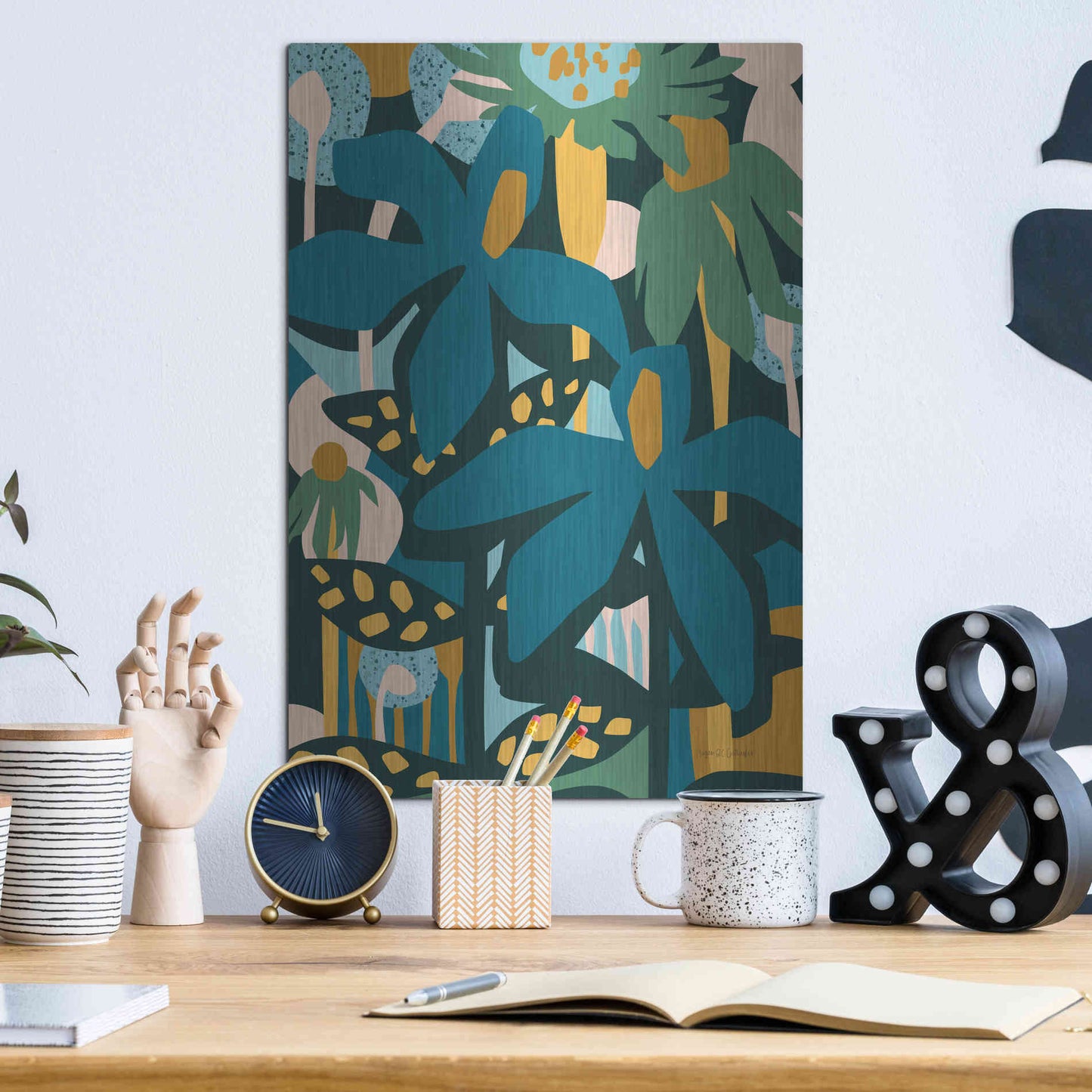 Luxe Metal Art 'Color Your Life' by Megan Gallagher, Metal Wall Art,12x16