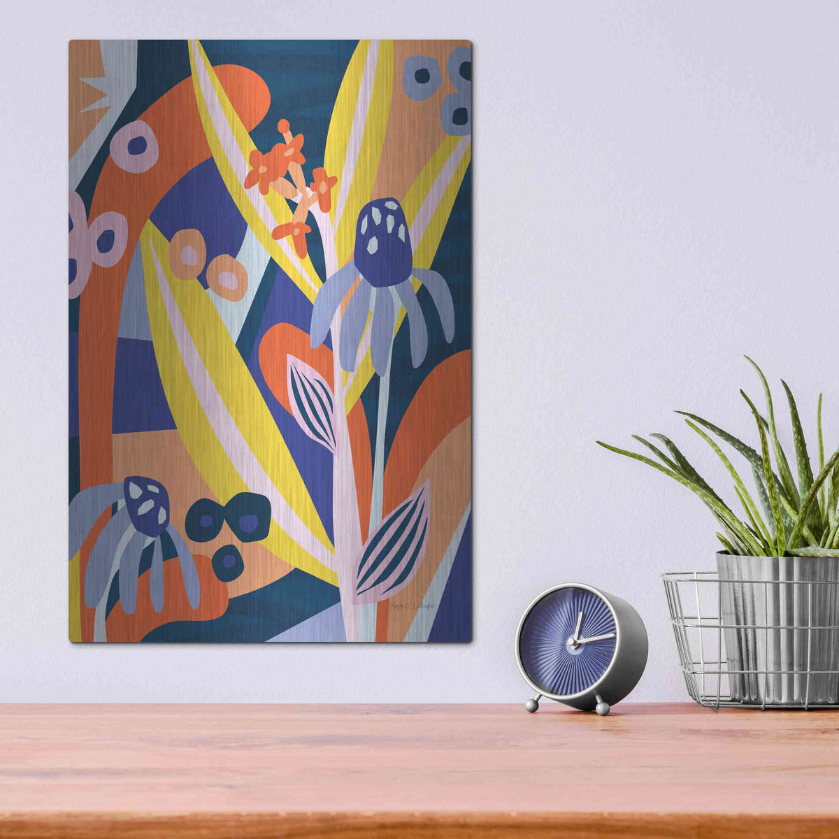 Luxe Metal Art 'Growing Pains' by Megan Gallagher, Metal Wall Art,12x16
