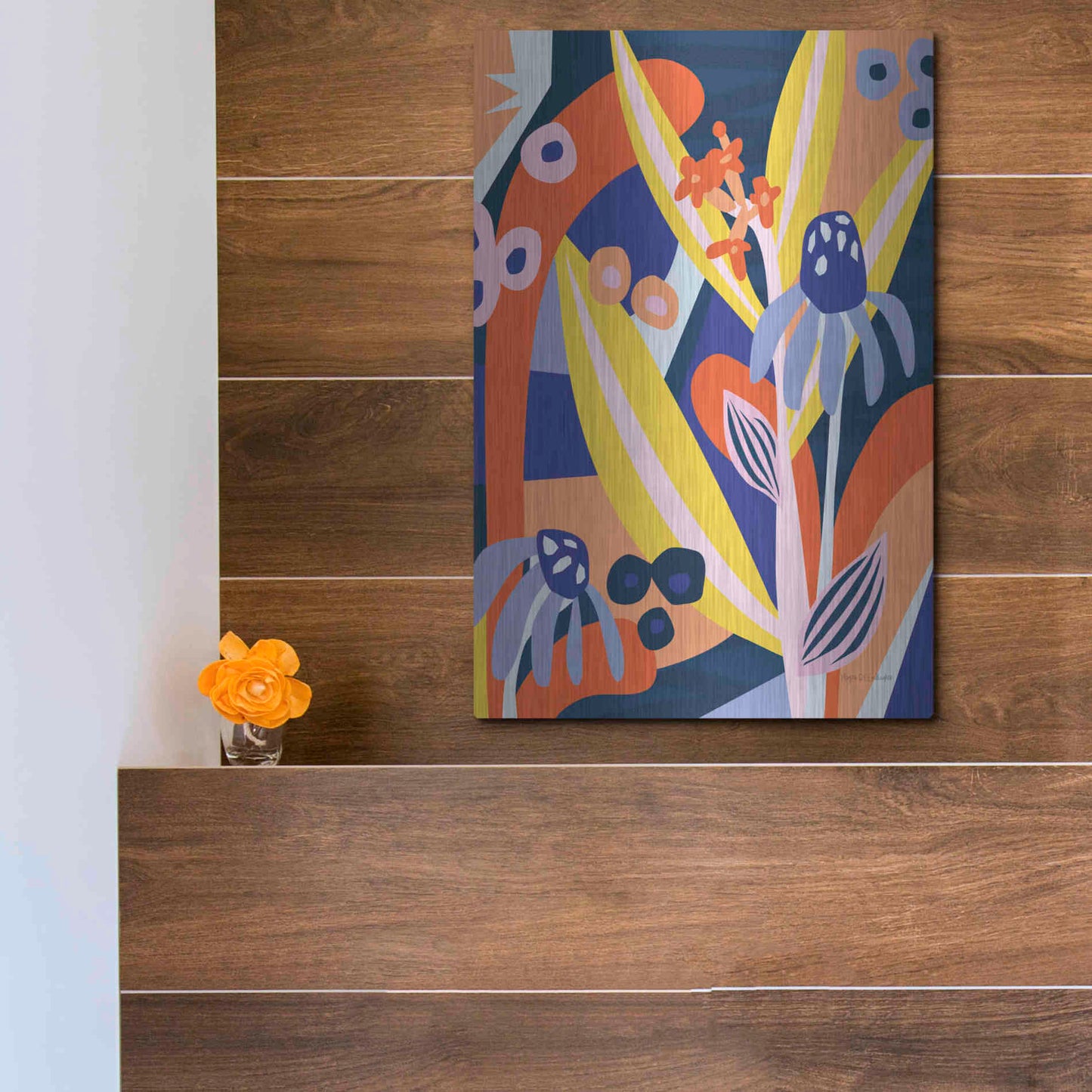 Luxe Metal Art 'Growing Pains' by Megan Gallagher, Metal Wall Art,12x16