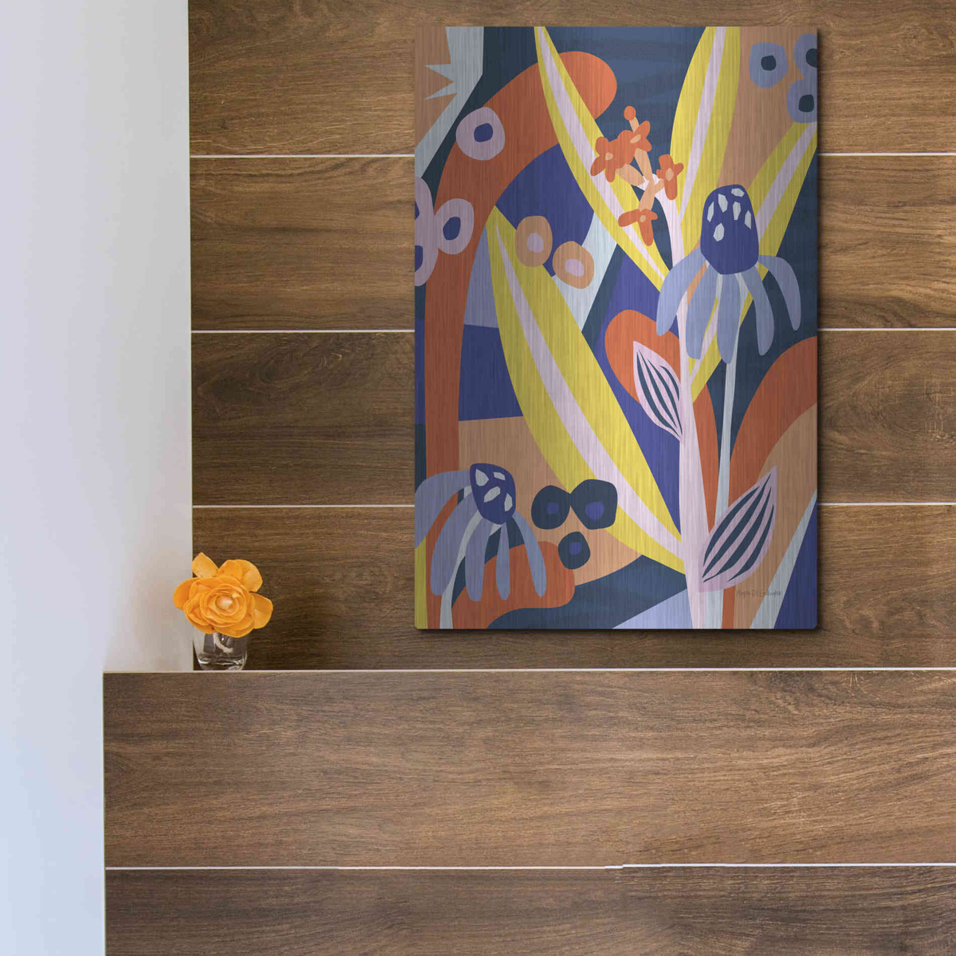 Luxe Metal Art 'Growing Pains' by Megan Gallagher, Metal Wall Art,12x16