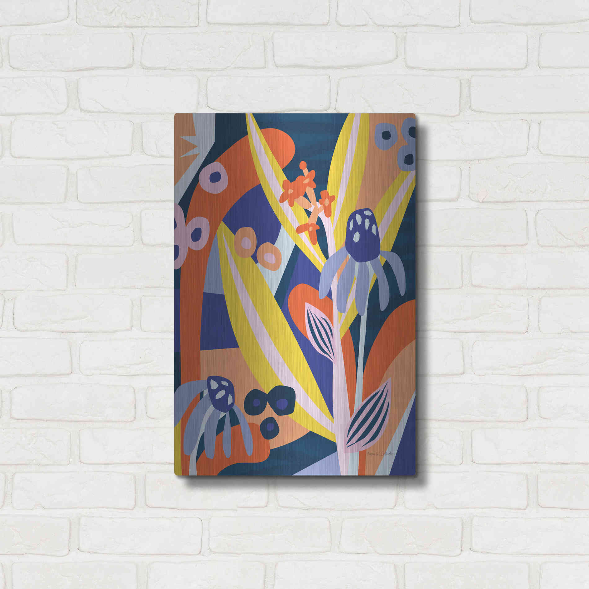 Luxe Metal Art 'Growing Pains' by Megan Gallagher, Metal Wall Art,16x24