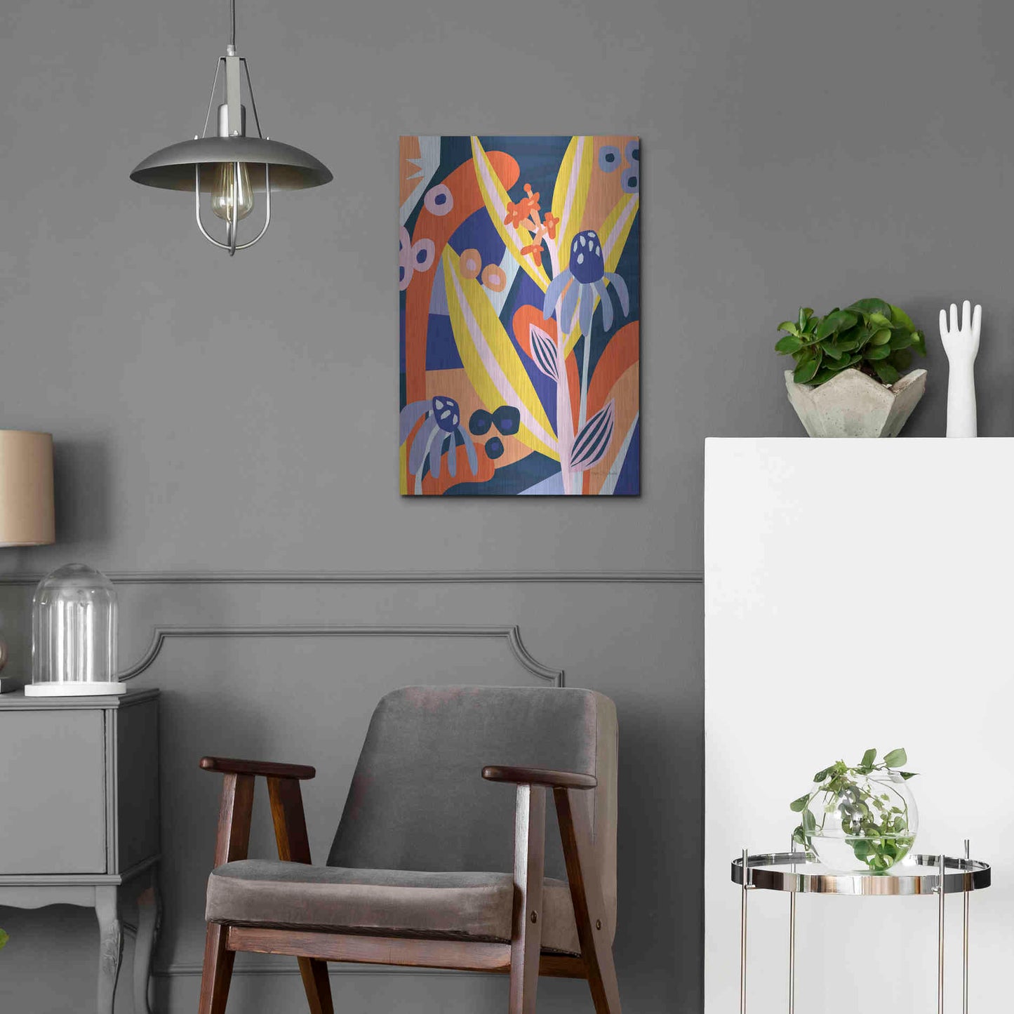 Luxe Metal Art 'Growing Pains' by Megan Gallagher, Metal Wall Art,16x24