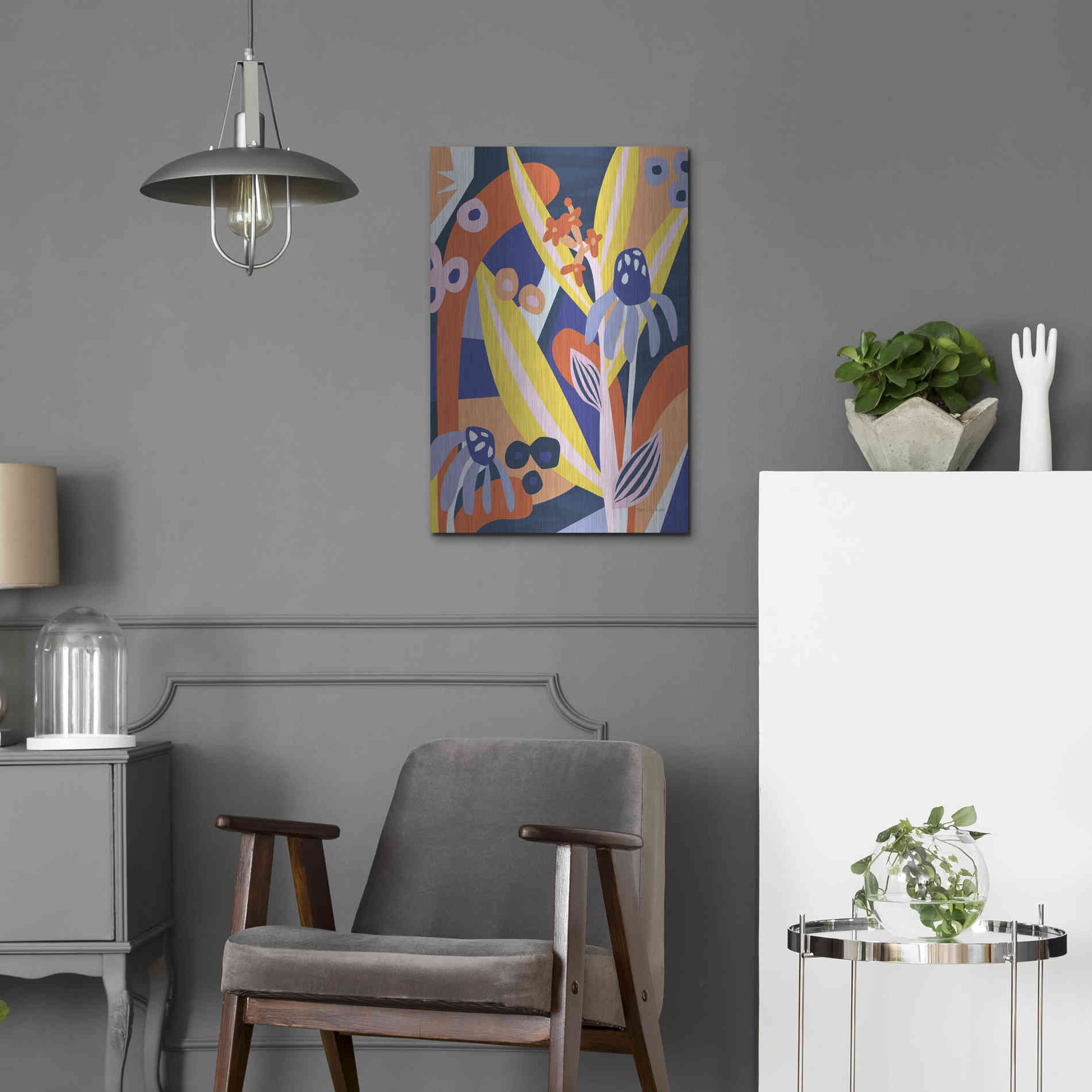 Luxe Metal Art 'Growing Pains' by Megan Gallagher, Metal Wall Art,16x24