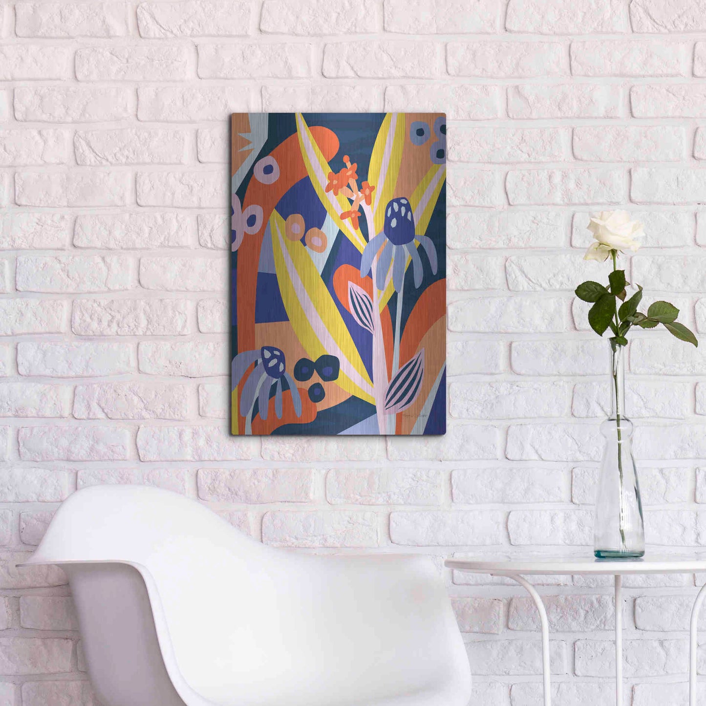 Luxe Metal Art 'Growing Pains' by Megan Gallagher, Metal Wall Art,16x24