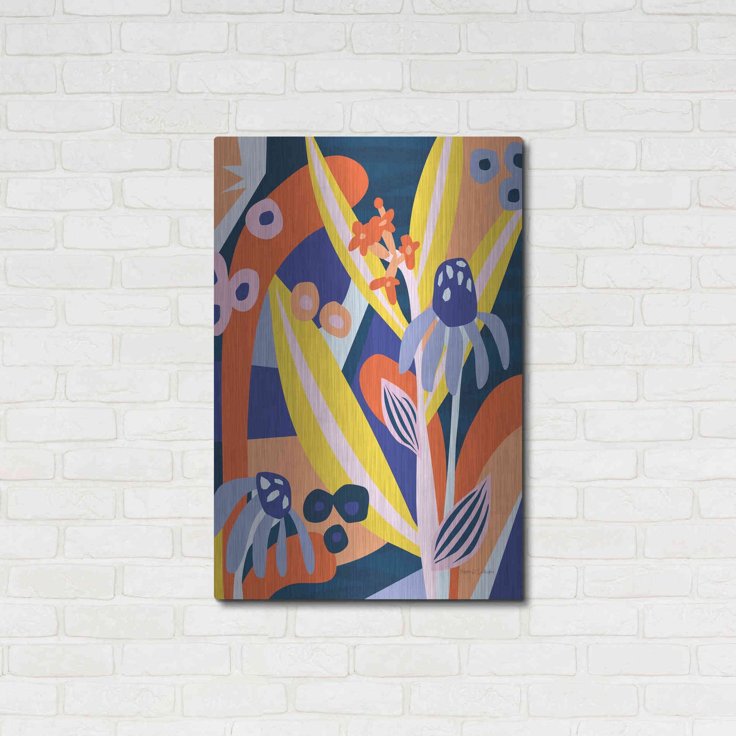 Luxe Metal Art 'Growing Pains' by Megan Gallagher, Metal Wall Art,24x36