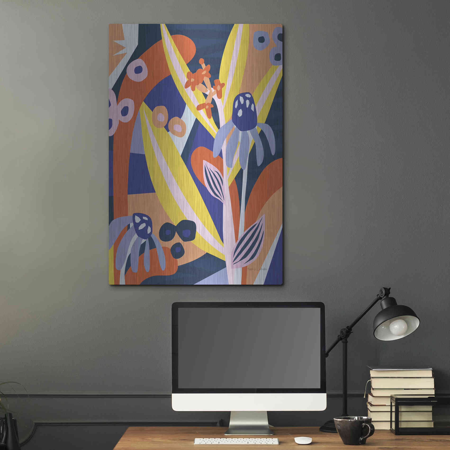 Luxe Metal Art 'Growing Pains' by Megan Gallagher, Metal Wall Art,24x36