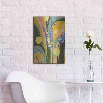 Luxe Metal Art 'Lavender and Craspedia' by Megan Gallagher, Metal Wall Art,16x24