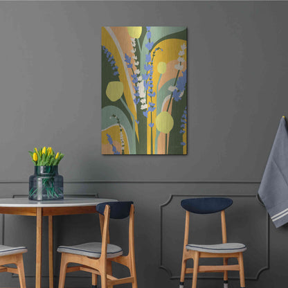 Luxe Metal Art 'Lavender and Craspedia' by Megan Gallagher, Metal Wall Art,24x36
