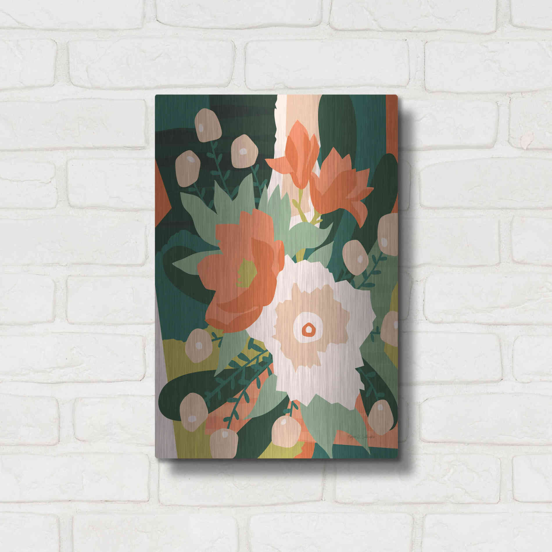 Luxe Metal Art 'Stained Glass' by Megan Gallagher, Metal Wall Art,12x16