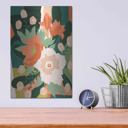 Luxe Metal Art 'Stained Glass' by Megan Gallagher, Metal Wall Art,12x16