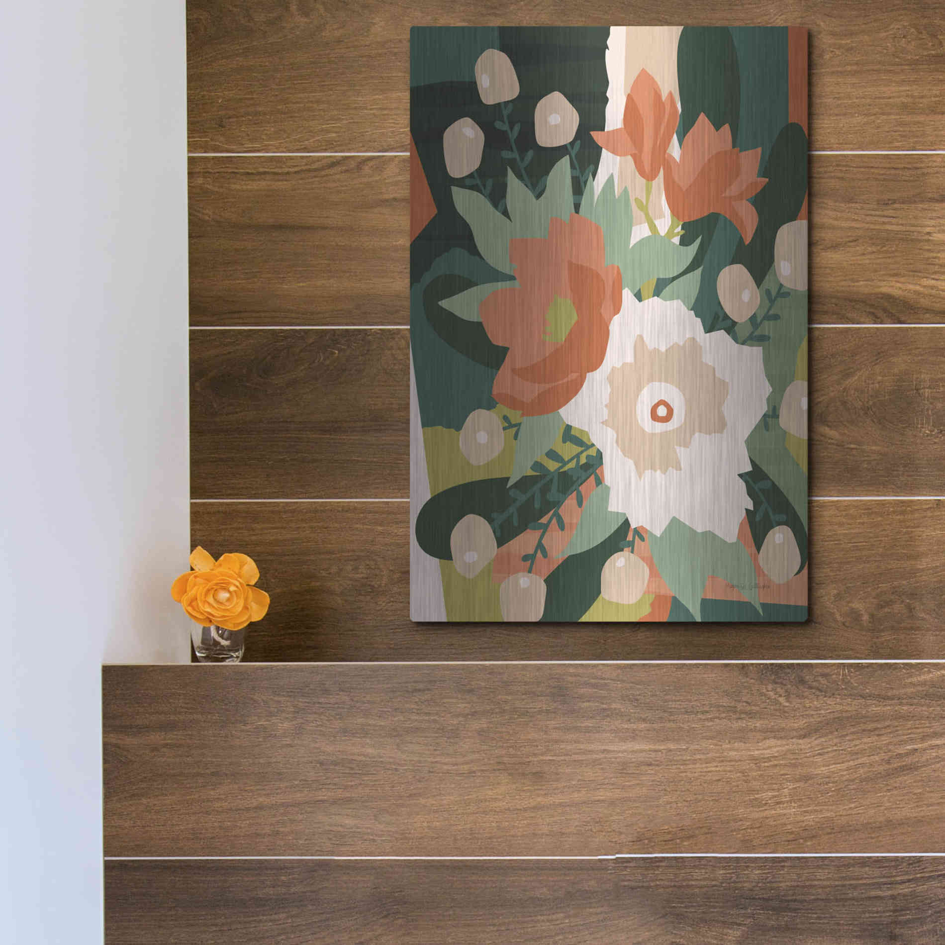 Luxe Metal Art 'Stained Glass' by Megan Gallagher, Metal Wall Art,12x16