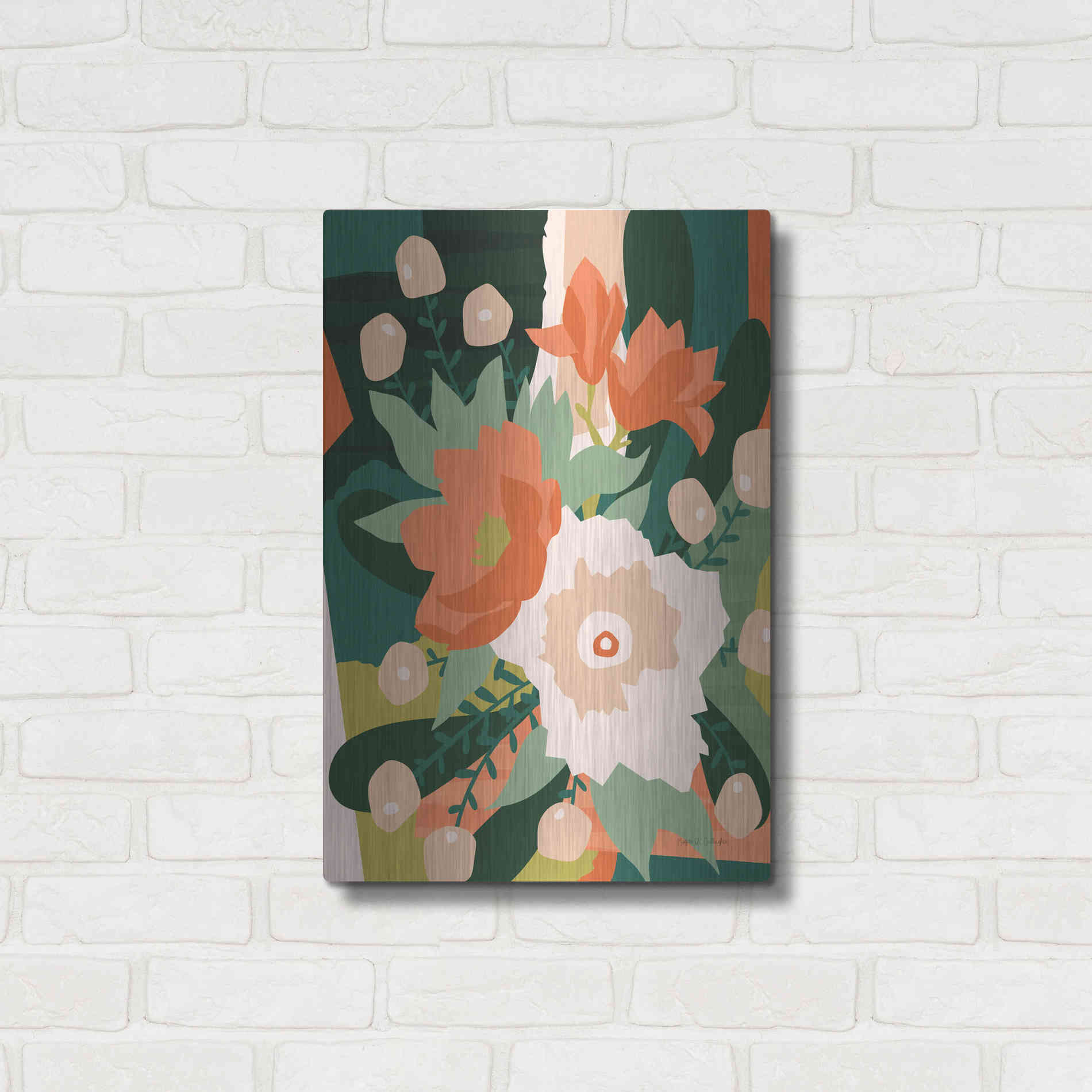 Luxe Metal Art 'Stained Glass' by Megan Gallagher, Metal Wall Art,16x24