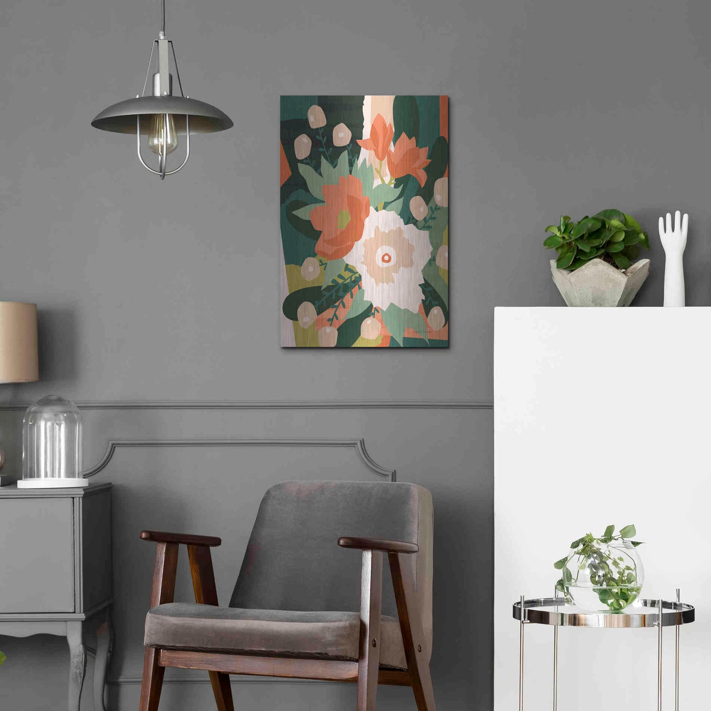 Luxe Metal Art 'Stained Glass' by Megan Gallagher, Metal Wall Art,16x24