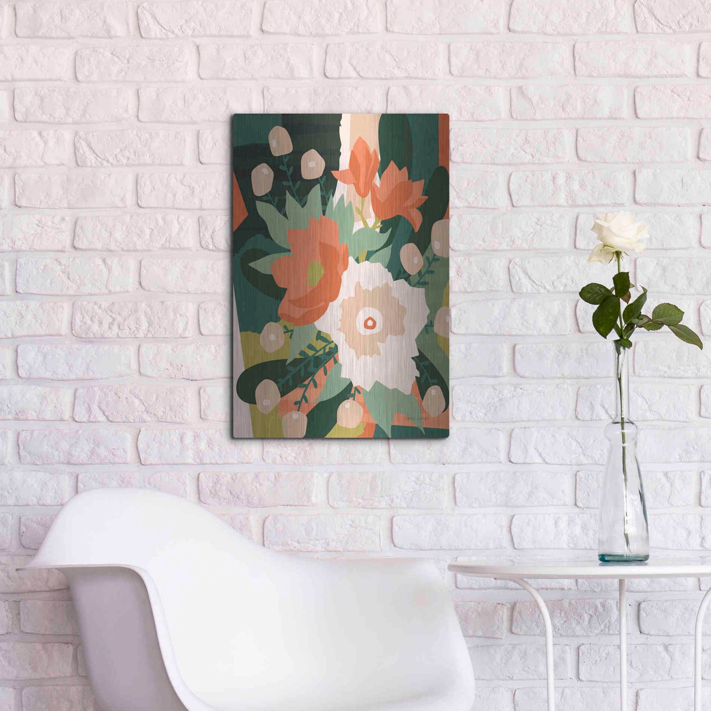 Luxe Metal Art 'Stained Glass' by Megan Gallagher, Metal Wall Art,16x24