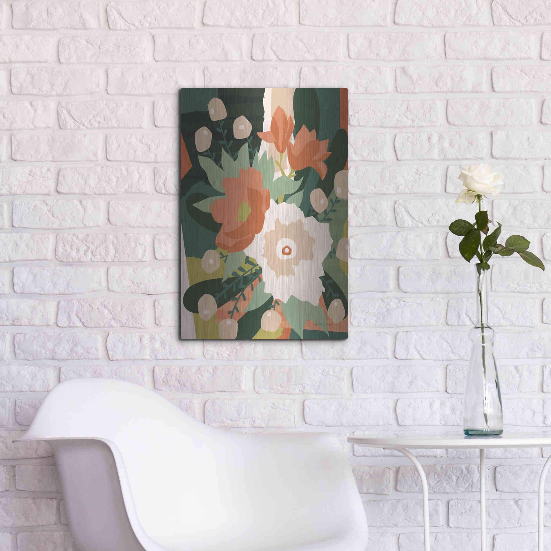 Luxe Metal Art 'Stained Glass' by Megan Gallagher, Metal Wall Art,16x24