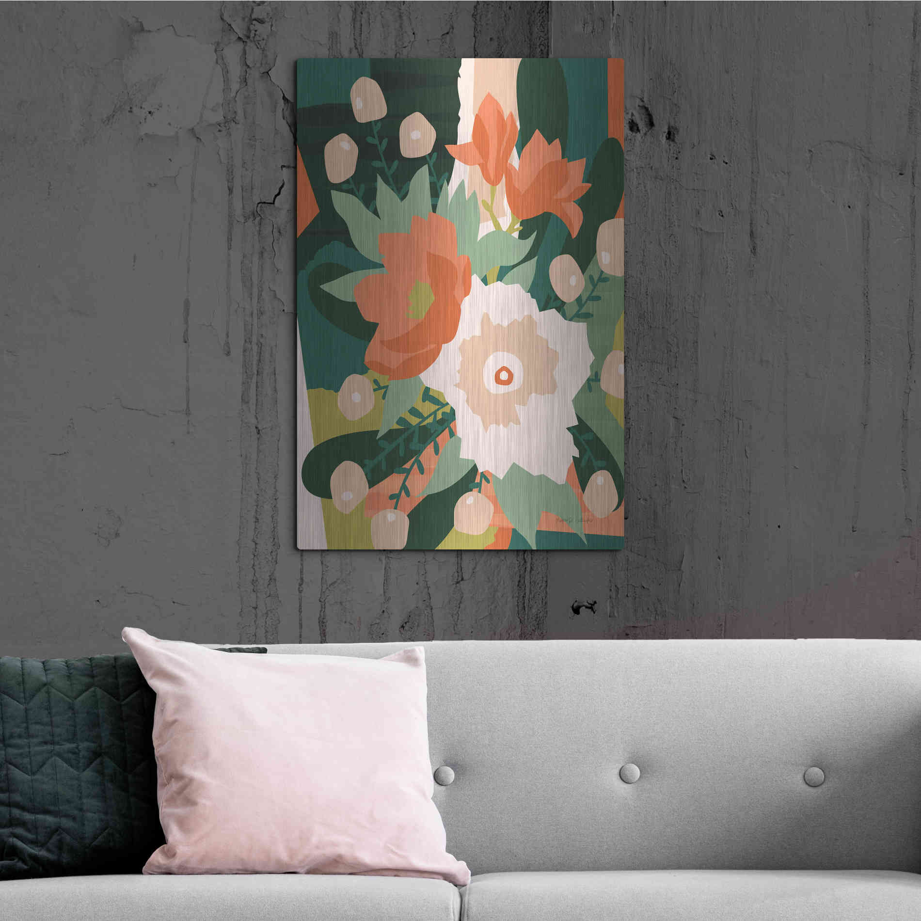 Luxe Metal Art 'Stained Glass' by Megan Gallagher, Metal Wall Art,24x36