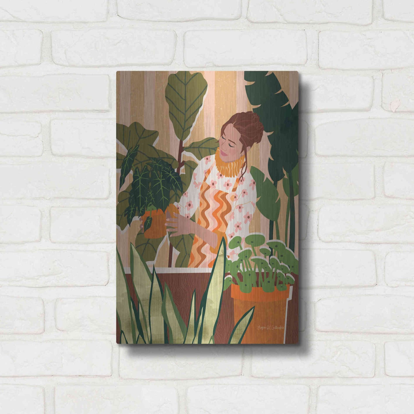 Luxe Metal Art 'A Balanced Self I' by Megan Gallagher, Metal Wall Art,12x16